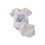 (3-6 Months, Gray) Set pantaloni scurți 2 piese. 1
