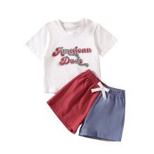 (2-3 Years, Blue) Ensemble 2 pièces bébé garçon : T-shirt court + short contrasté - Vêtements été nourrisson