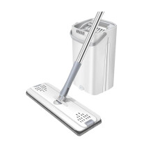 Spin Mop and Bucket Set with 360 Rotating Head and Adjustable Stainless Steel Handle, 6 Mop Heads