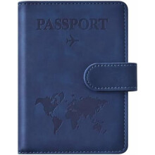 Dark Blue Passport Holder Wallet Case for Travel – Compatible with Standard Passport Books