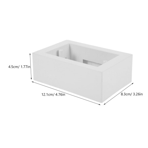 White Plastic Exposed Junction Box 12.6 x 8.36 x 4.5 cm 1