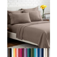Ensemble de draps en microfibre Queen 6 pièces ultra doux OEKO-TEX