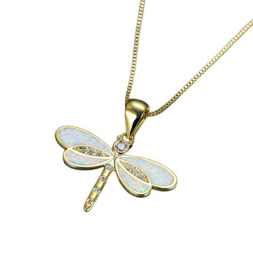 Collana da donna con libellula in lega antiruggine e resistente all'usura 1