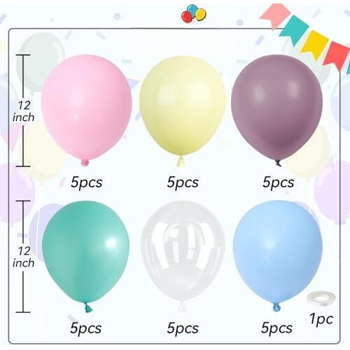 Kit de balões metálicos pretos e dourados – 30 unidades, 30 cm (12 polegadas) 2