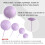 Ensemble de 32 décorations de gâteau en mousse violette et dorée 2