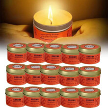 Lot de 15 bougies de secours, autonomie de 24 heures, cire de soja en couche supérieure, source de lumière idéale pour la survie, le camping, les