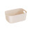 Beige Plastic Kitchen Storage Box with Handle - Multi-Purpose Organizer for Snacks Tableware (9.8x6.5x4 Inches) 2