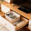 Beige Plastic Kitchen Storage Box with Handle - Multi-Purpose Organizer for Snacks Tableware (9.8x6.5x4 Inches) 5