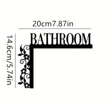 Plaque de porte de toilettes en métal moderne – Style classique