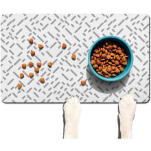 Dog Food Mat, Dog Bowl Mat with Super Water Absorbent 17'''' x 30'''', Easy to Clean Waterproof Nonslip Mat for Dog Bowls and Water Petplace Mat