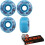 Τροχοί Skateboard Triclops Burst50mm95A Μπλε με Ρουλεμάν Bones Red 1