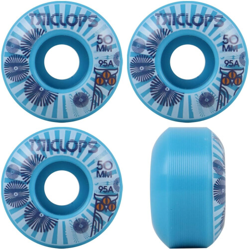 Τροχοί Skateboard Triclops Burst50mm95A Μπλε με Ρουλεμάν Bones Red 1