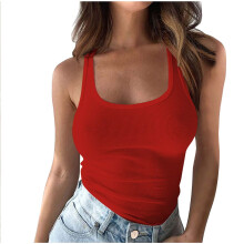 Regatas femininas Lzobxe, lisas, sem mangas, com decote em U, ideais para o verão, casuais e para exercícios. Tamanhos de P a 5XG.