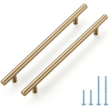 Poignées de meuble en bronze champagne, lot de 5, entraxe 192 mm