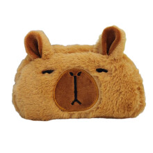 Federmäppchen mit Capybara-Motiv, Plüschtier-Schreibwarenetui, Stiftetasche, Federmäppchen Stil C