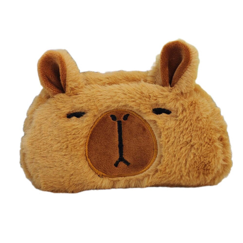 Federmäppchen mit Capybara-Motiv, Plüschtier-Schreibwarenetui, Stiftetasche, Federmäppchen Stil C 1