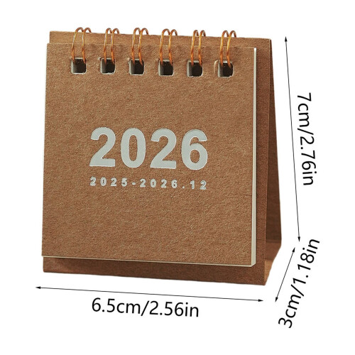Vintage Mini Skrivbordskalender2025–2026 2