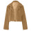 VERUGU Γυναικεία Μπουφάν Casual Κοντό Παλτό με Τεχνητή Γούνα Parka Shaggy Παλτό 3