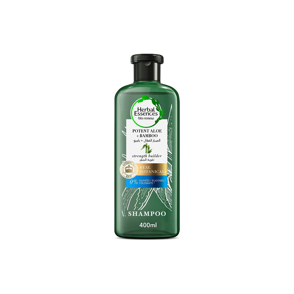 Herbal Essence Aloe + Bamboo Shampoo |Gently cleanses hair and scalp |Maintains Batural Moisture Balance - 400ml