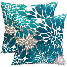 Housses de coussin en lin à pois noirs, 45 x 45 cm, lot de 2