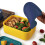 Boîte à lunch en silicone avec couvercle – Étanche, compatible micro-ondes, 4