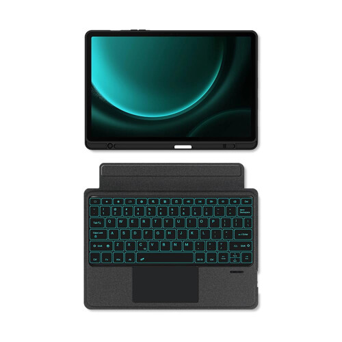 Capa com teclado retroiluminado para Galaxy Tab S9FE 10.9" e S9 11" 2