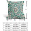 Fodere per cuscini in lino color verde acqua e grigio stile boho, set da 2 pezzi, 50x50 cm. 5