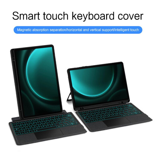 Capa com teclado retroiluminado para Galaxy Tab S9FE 10.9" e S9 11" 1