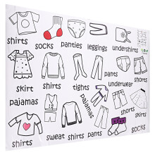 Clothing Label Decals for Wardrobe Organization and Clothes Decoration Stickers
