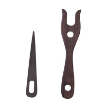 Knitting Fork and Eye Kit Deep Brown 2 Pieces