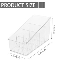 Boîte de rangement transparente pour sachets de thé – Compatible avec les sachets de thé, les condiments à café et les sachets de sucre –