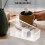 Scatola organizer in plastica trasparente per bustine di tè – Compatibile con bustine di tè, condimenti per caffè e bustine di zucchero – 6