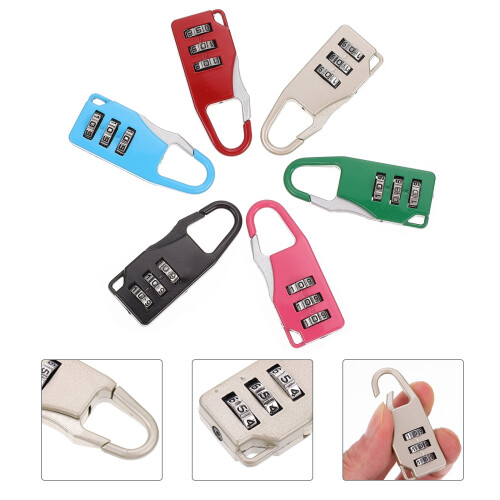 6pcs Mini Password Lock Multicolor Combination Padlock for Suitcase Luggage Toolbox