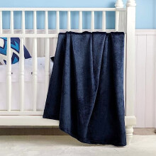 Kocyk polarowy GentleSoft Bedding dla dziewczynek i chłopców – miękki, przytulny, uroczy, mały koc podróżny, 43x55 cali, granatowy