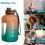 Μπουκάλι νερού γυμναστικής 1,6 λίτρων με λουράκι Κανάτα κινήτρων 0,42 γαλονιών για 3