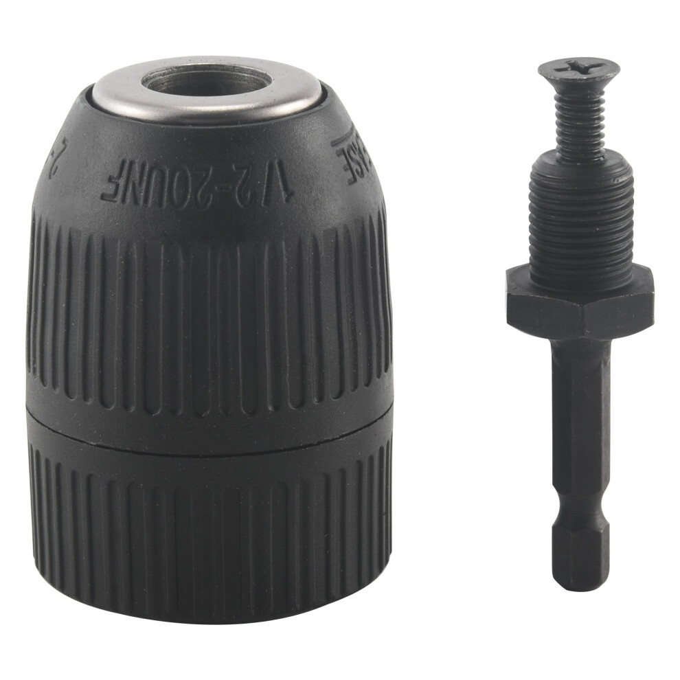 1/2Inch Keyless Drill Chuck Adapter For Impact Driver Quick Connect 9180479610755