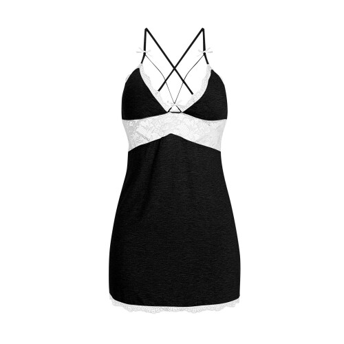 Intimo da donna, pigiama da notte con spalline sottili e scollo a V 2
