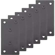 6 Stück flache, gerade Reparaturplatten, flache Winkel, Metallplatten mit Löchern, Eckwinkel für Holz