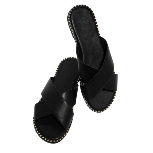 Γυναικείες Παντόφλες με Τρουκς, Ανοιχτά Δάχτυλα, Παντόφλες Mule με Σταυρωτό 2