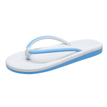 TUOBARR Flade Sandaler Dame, Dame Ensfarvede T-rem Thong Flade Flip Flops Sandaler, Sommer Afslappet Letvægts Blødsålet Sko Blå