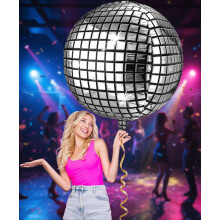 Ballons disco argentés effet miroir de 32 pouces (paquet de 6)