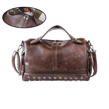 FRCOLOR Módna crossbody kabelka Rivet kabelka kreatívna taška cez rameno pre ženy (kávová)