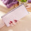 Λεπτό, λεπτό δερμάτινο γυναικείο πορτοφόλι με RFID, θήκη πιστωτικής κάρτας, διπλή, 3