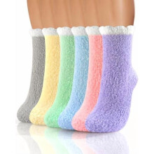 Cadeaux douillets et chaleureux pour femmes, petits cadeaux de Noël, chaussettes-chaussons moelleuses et duveteuses en tissu doux et chaud