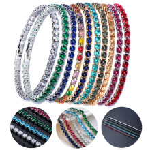 Naierhg Chic Armband met Strasssteentjes, Delicaat, Prachtig, Meerkleurig, Sprankelend, Verfraaiende Tennisarmband voor Dames, Polssieraad voor