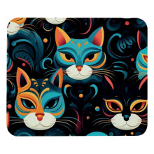 Alfombrilla de ratón con base de goma y diseño de gato para oficina o portátil.