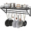 Support mural pour casseroles avec 2 barres et 12 crochets 1