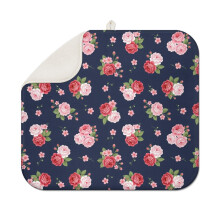 Tapis égouttoir à vaisselle de cuisine à motif floral en microfibre