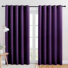 Perdele opace Royal Purple, 86x152 cm, cu inele de prindere în partea de sus, 2 buc.