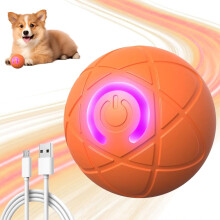 2025Interaktiver Hunde-Spielball: Automatisches Rollen, Springen und Hüpfen mit LED, USB-aufladbar, für kleine/mittelgroße Hunde und Welpen